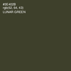 #3E402B - Lunar Green Color Image
